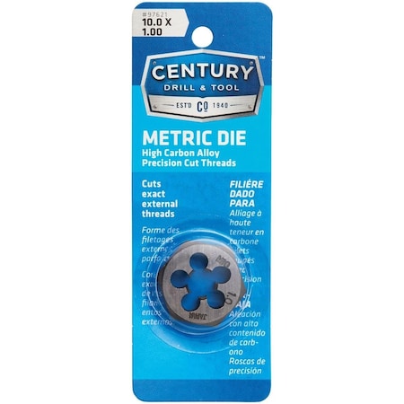 Century Drill & Tool Century Drill & Tool 10.0x1.00 NPT 1 In. Across Flats Hexagon Pipe Die 97621